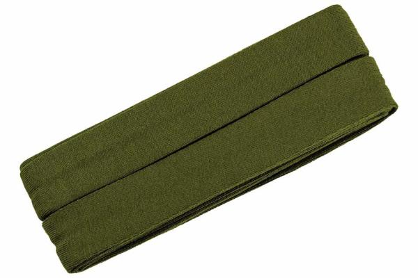 Oaki Doki Jersey Schrägband gefalzt 3m Coupon Olive